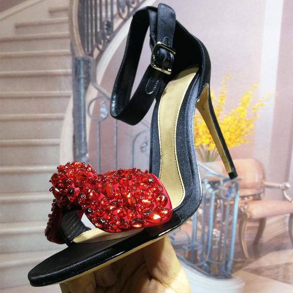 sandals brand rhinestone silk women elegant .5cm high heels heel shoes pointed toe ladies extreme pumps, Black
sandals brand rhinestone silk women elegant .5cm high heels heel shoes pointed toe ladies extreme pumps, Black