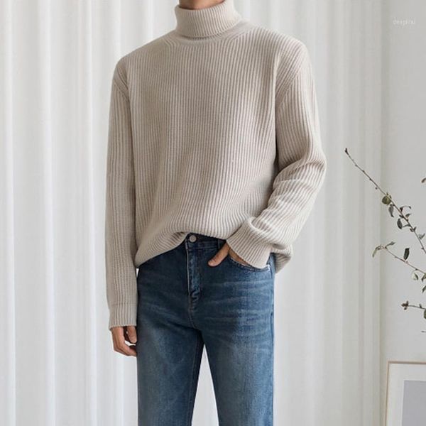 men's wear turtleneck sweater for male tide autumn winter loose solid color japanese warm knitted vintage long sleeve1, White;black
men's wear turtleneck sweater for male tide autumn winter loose solid color japanese warm knitted vintage long sleeve1, White;black