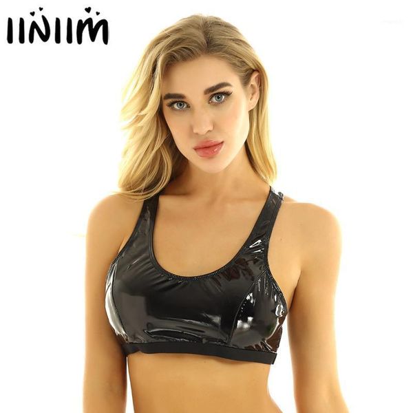 iiniim womens femme lingerie wet look pole dancing party wetlook clubwear leather racer back bra cropped cocktail vest 1, White
iiniim womens femme lingerie wet look pole dancing party wetlook clubwear leather racer back bra cropped cocktail vest 1, White