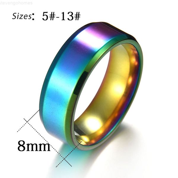 titanium fashion 8mm rainbow ring women for men steel wedding band rings fit size 5-13 jewelry gifts, Silver
titanium fashion 8mm rainbow ring women for men steel wedding band rings fit size 5-13 jewelry gifts, Silver