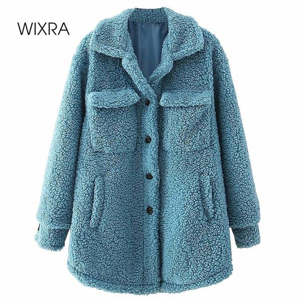 women's fur & faux wixra womens single breasted jackets lady pockets soft warm lamb wool turn down collar street style loose overcoat a, Black
women's fur & faux wixra womens single breasted jackets lady pockets soft warm lamb wool turn down collar street style loose overcoat a, Black