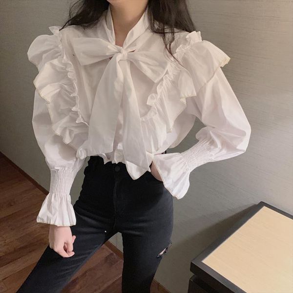 korean style lace up bow solid sweet chic 2020 pullovers cute women office lady flare sleeves ruffles blouses, White
korean style lace up bow solid sweet chic 2020 pullovers cute women office lady flare sleeves ruffles blouses, White
