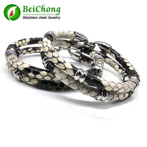 charm bracelets (10 pieces/lot) mens black python skin leather real with stainless steel buckle bead bracelet, Golden;silver
charm bracelets (10 pieces/lot) mens black python skin leather real with stainless steel buckle bead bracelet, Golden;silver