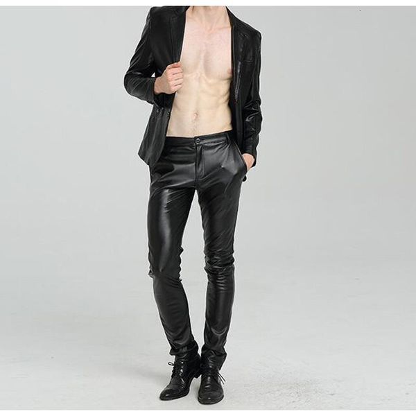 plus size pants skinny faux leather pants for men slim fit joggers pu leather motorcycle biker tights trousers, Black
plus size pants skinny faux leather pants for men slim fit joggers pu leather motorcycle biker tights trousers, Black