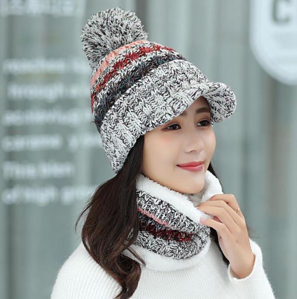 beanie/skull caps winter knit women beanie hat with bib female fashion mixed color knitted lady warm riding cap, Blue;gray
beanie/skull caps winter knit women beanie hat with bib female fashion mixed color knitted lady warm riding cap, Blue;gray