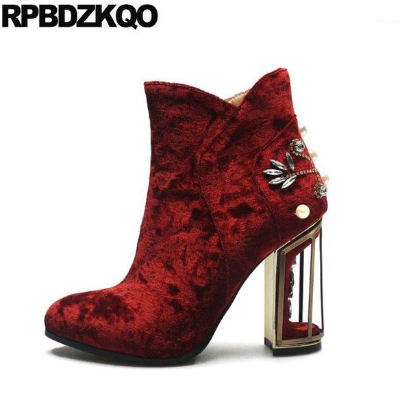 big size fetish crossdresser high heel booties shoes velvet pointed toe wine red extreme 10 wedding women metal boots chunky new1, Black
big size fetish crossdresser high heel booties shoes velvet pointed toe wine red extreme 10 wedding women metal boots chunky new1, Black