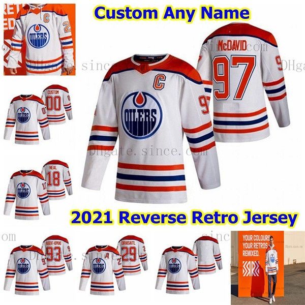men edmonton oilers 2021 reverse retro jersey 97 connor mcdavid leon draisaitl darnell nurse gaetan haas zack kassian hockey custom stitched, Black;red
men edmonton oilers 2021 reverse retro jersey 97 connor mcdavid leon draisaitl darnell nurse gaetan haas zack kassian hockey custom stitched, Black;red