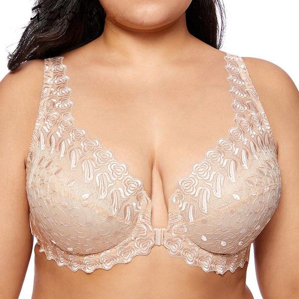 bras wholesales plus size women's front closeure underwire support embroidery lace unlined bra for big breast female 40 42 44 48 dd e, Red;black
bras wholesales plus size women's front closeure underwire support embroidery lace unlined bra for big breast female 40 42 44 48 dd e, Red;black