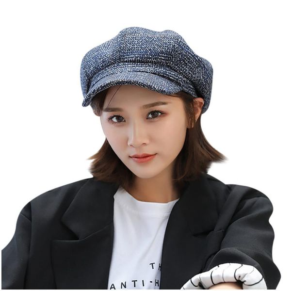 berets winter wool beret hat women 2021 autumn black fiddler cap french style flat caps casual streetwear hats#p35, Blue;gray
berets winter wool beret hat women 2021 autumn black fiddler cap french style flat caps casual streetwear hats#p35, Blue;gray