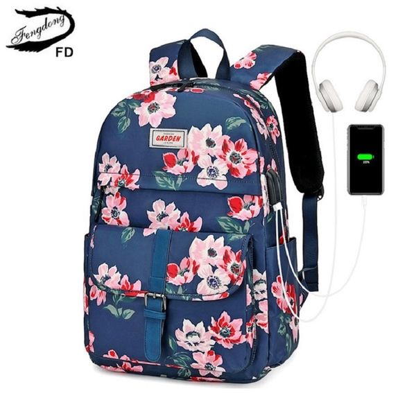 fengdong floral school backpack for girls women vintage flower bag female travel backpack kids school bag student big backpack t200709
fengdong floral school backpack for girls women vintage flower bag female travel backpack kids school bag student big backpack t200709