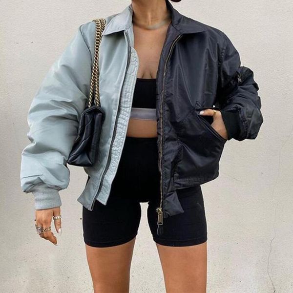 autumn patchwork women's jacket turn-down collar coat 2021 female short jackets zipper streetwear fashion lady contrast outwear, Black;brown
autumn patchwork women's jacket turn-down collar coat 2021 female short jackets zipper streetwear fashion lady contrast outwear, Black;brown