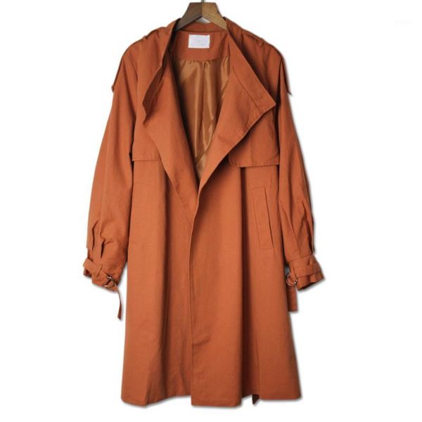 women's trench coats boyfriend style autumn fashion casual women's solid coat long outerwear loose clothes for lady with b, Tan;black
women's trench coats boyfriend style autumn fashion casual women's solid coat long outerwear loose clothes for lady with b, Tan;black