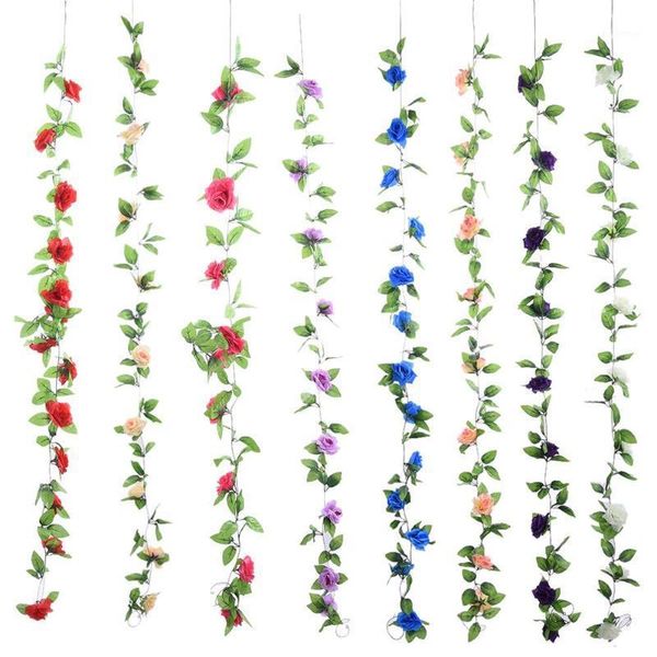 2.4m artificial rose vine flowers rattan string vine with green leaves for home wedding garden decoration hanging garland wall1
2.4m artificial rose vine flowers rattan string vine with green leaves for home wedding garden decoration hanging garland wall1