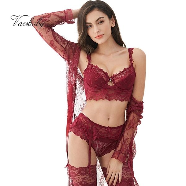varsbaby lace ultra-thin push up underwear set nightgown+bra+garters+ panties+ stockings +thong 6 pcs lj201210, Red;black
varsbaby lace ultra-thin push up underwear set nightgown+bra+garters+ panties+ stockings +thong 6 pcs lj201210, Red;black