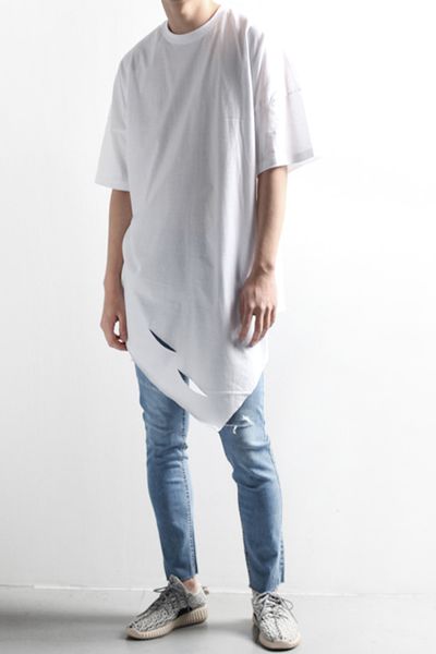 trendy men's bottoming shirt korean summer irregular holes loose and versatile round neck short sleeve t-shirt long half sleeve, White;black
trendy men's bottoming shirt korean summer irregular holes loose and versatile round neck short sleeve t-shirt long half sleeve, White;black