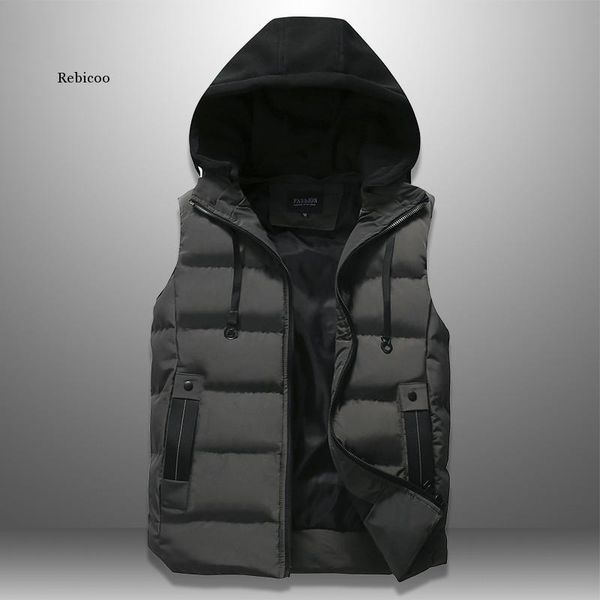new autumn winter men's casual hooded vest solid sleeveless jacket male thick warm waistcoat zipper pockets outerwear s-4xl, Black;white
new autumn winter men's casual hooded vest solid sleeveless jacket male thick warm waistcoat zipper pockets outerwear s-4xl, Black;white