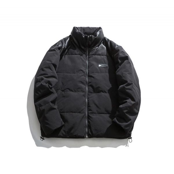 stand up jacket is an original pure color simple pu leather, Black 
stand up jacket is an original pure color simple pu leather, Black