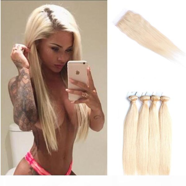 4pcs lot russian platinum bleach blonde straight hair with closure 613 human blonde hair bundles 3pcs with 4*4 part lace closure, Black;brown
4pcs lot russian platinum bleach blonde straight hair with closure 613 human blonde hair bundles 3pcs with 4*4 part lace closure, Black;brown