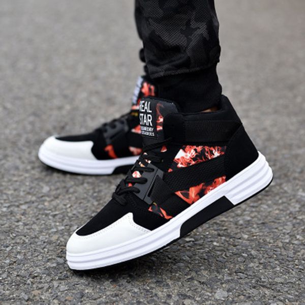bota masculina rushed 2019 autumn and winter fashion casual flat shoes breathable camouflage high-tie men student hip-hop no.97, Red;white
bota masculina rushed 2019 autumn and winter fashion casual flat shoes breathable camouflage high-tie men student hip-hop no.97, Red;white