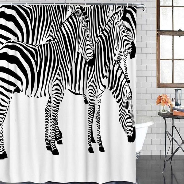 waterproof curtain animal zebra black and white simple fabric shower curtain home bathroom decor bathroom shower1
waterproof curtain animal zebra black and white simple fabric shower curtain home bathroom decor bathroom shower1