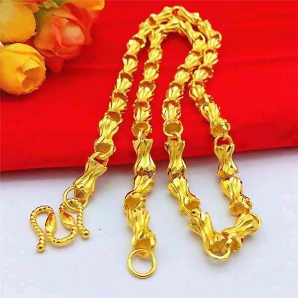 fashion luxury men's necklace 14k gold jewelry for wedding engagement anniversary yellow gold bone bamboo chain necklace gifts, Silver
fashion luxury men's necklace 14k gold jewelry for wedding engagement anniversary yellow gold bone bamboo chain necklace gifts, Silver