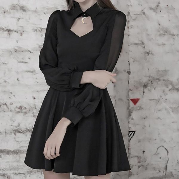 woman punk gothic dress hollow out harajuku moon pendant mesh patchwork mini long sleeve vintage black, Black;gray
woman punk gothic dress hollow out harajuku moon pendant mesh patchwork mini long sleeve vintage black, Black;gray