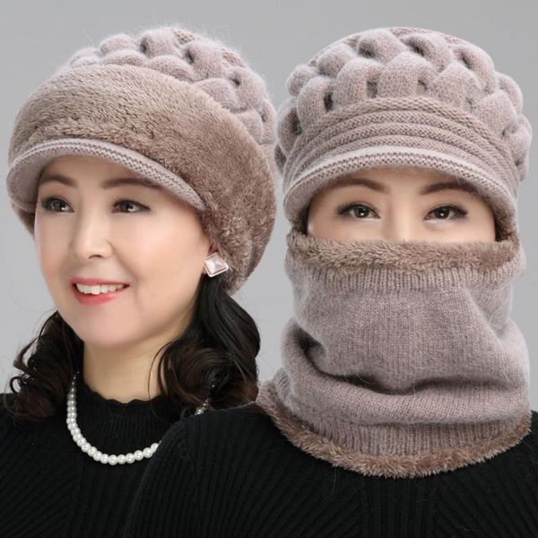 beanie/skull caps knitted wool women's hats winter all-match thick woolen plus velvet warm bib mother's hat one-piece, Blue;gray
beanie/skull caps knitted wool women's hats winter all-match thick woolen plus velvet warm bib mother's hat one-piece, Blue;gray