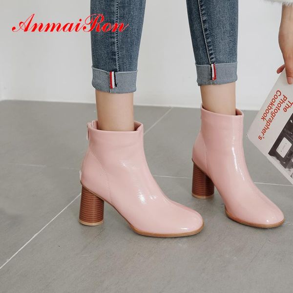 anmairon patent leather round heels work & safety round toe ankle zip winter boots women short plush solid zipper womens boots, Black
anmairon patent leather round heels work & safety round toe ankle zip winter boots women short plush solid zipper womens boots, Black
