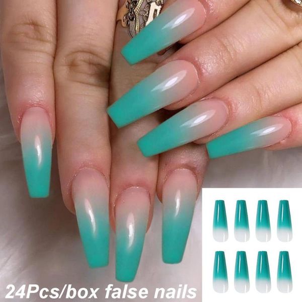 false nails 24pcs/box full cover nail art tips ballerina with glue press on long coffin detachable manicure, Red;gold
false nails 24pcs/box full cover nail art tips ballerina with glue press on long coffin detachable manicure, Red;gold