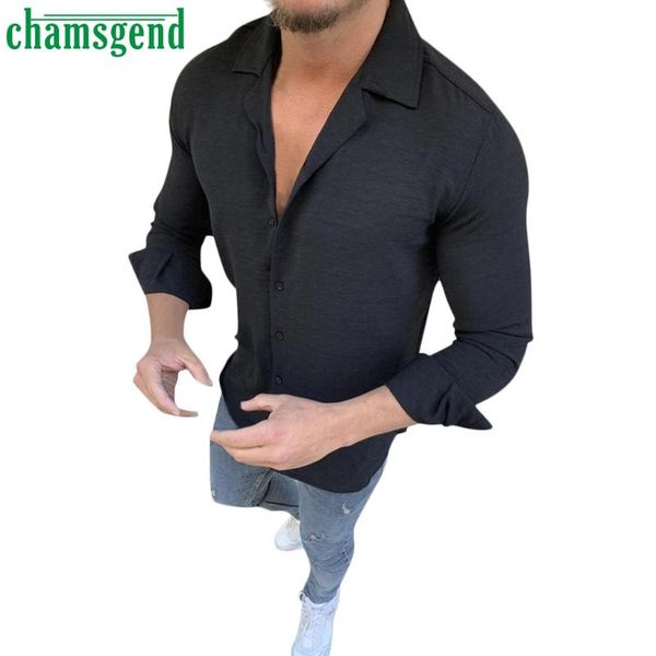 men's casual shirts chamsgend long sleeve mens 2021 autumn slim fit formal men fashion solid color male tee blouse, White;black
men's casual shirts chamsgend long sleeve mens 2021 autumn slim fit formal men fashion solid color male tee blouse, White;black