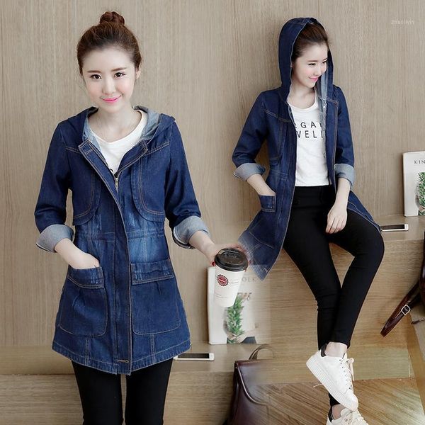 2002 spring autumn new denim jacket women korean loose long jeans jackets women's zipper hooded basic coat plus size s-5xl1, Black;brown
2002 spring autumn new denim jacket women korean loose long jeans jackets women's zipper hooded basic coat plus size s-5xl1, Black;brown