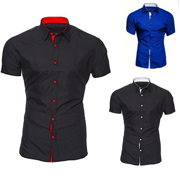 visada jauna men's casual fashion short sleeved shirt white blue black male office slim fit shirt for men social shirts 4xl, White;black
visada jauna men's casual fashion short sleeved shirt white blue black male office slim fit shirt for men social shirts 4xl, White;black