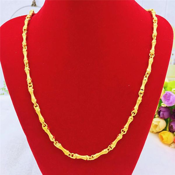 chains fashion luxury 14k gold men's necklace wedding annivesary jewelry yellow bamboo chain 50cm fine gifts male, Silver
chains fashion luxury 14k gold men's necklace wedding annivesary jewelry yellow bamboo chain 50cm fine gifts male, Silver