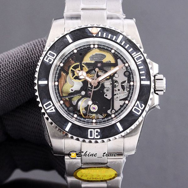 new refit version black carbon fiber bezel skeleton dial miyota automatic 116610 mens watch 316l steel bracelet luxry sapphire watches, Slivery;brown
new refit version black carbon fiber bezel skeleton dial miyota automatic 116610 mens watch 316l steel bracelet luxry sapphire watches, Slivery;brown