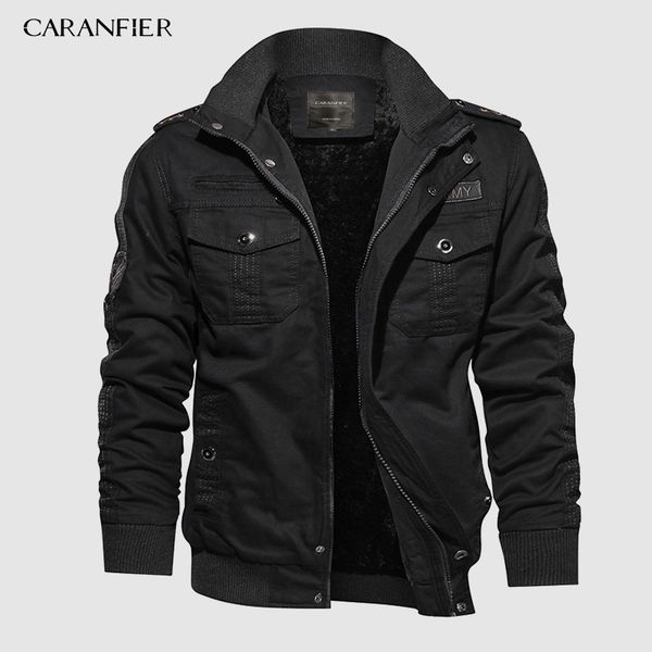 caranfier us size winter fleece jackets mens jacket long sleeve stand collar military casual men goth jacket fashion plus size 201105, Black;brown
caranfier us size winter fleece jackets mens jacket long sleeve stand collar military casual men goth jacket fashion plus size 201105, Black;brown
