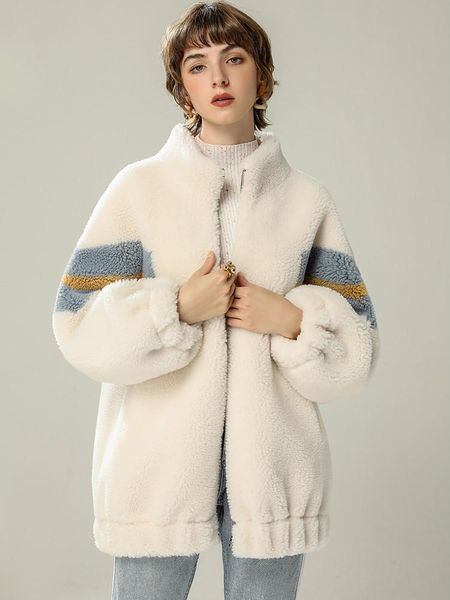 women's fur & faux real coat female wool jackets for women autumn winter clothes casual fashion 2021 mulheres casacos pph2476, Black
women's fur & faux real coat female wool jackets for women autumn winter clothes casual fashion 2021 mulheres casacos pph2476, Black