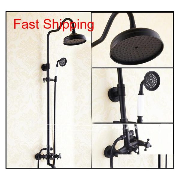 bathroom black oil rubbed brass bathtub shower set wall mounted 8" rainfall shower mixer tap faucet 3-functions mixer valve xlesx
bathroom black oil rubbed brass bathtub shower set wall mounted 8" rainfall shower mixer tap faucet 3-functions mixer valve xlesx