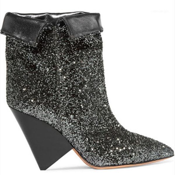 sestito women winter new shinning glitter slip-on ankle boots lady pointed toe elegant short boots grils spike heels dress shoes1, Black
sestito women winter new shinning glitter slip-on ankle boots lady pointed toe elegant short boots grils spike heels dress shoes1, Black