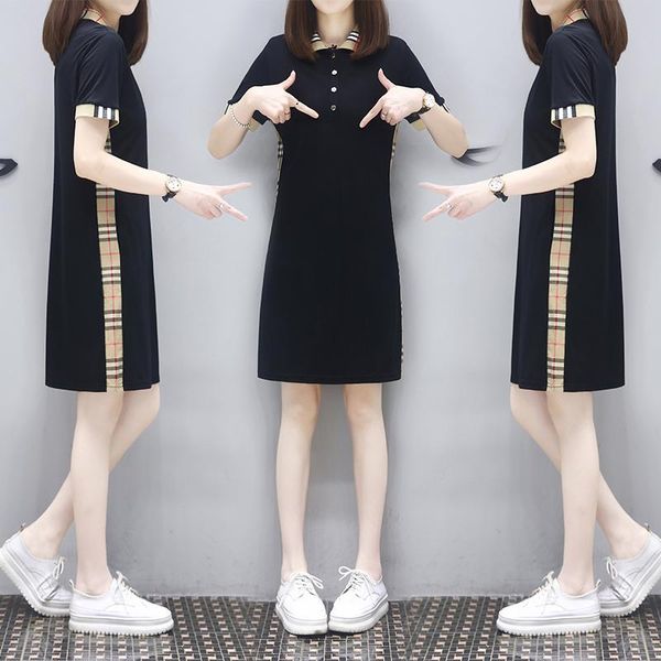 party dresses summer 2021 temperament slimming plaid mid-length collar dress women long t-shirt loose casual plus size, White;black
party dresses summer 2021 temperament slimming plaid mid-length collar dress women long t-shirt loose casual plus size, White;black