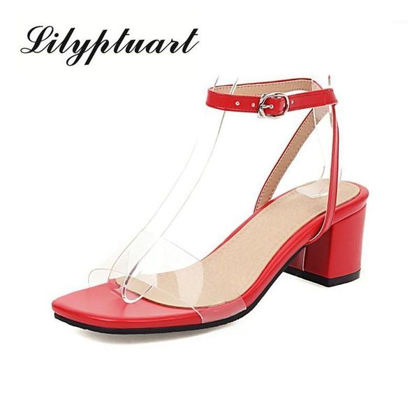 summer patent leather sandals 2021 thick heel large size 47-50 transparent strap shoes open toe mid-heel women's shoes1, Black
summer patent leather sandals 2021 thick heel large size 47-50 transparent strap shoes open toe mid-heel women's shoes1, Black