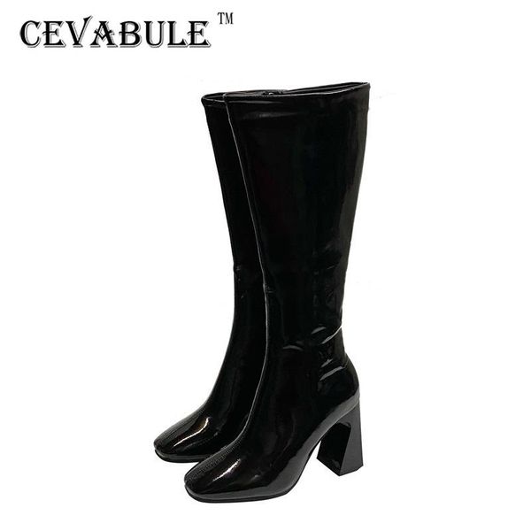 boots cevablue 2021 patent knee chunky heel high square toe long knight women's -260-10, Black
boots cevablue 2021 patent knee chunky heel high square toe long knight women's -260-10, Black