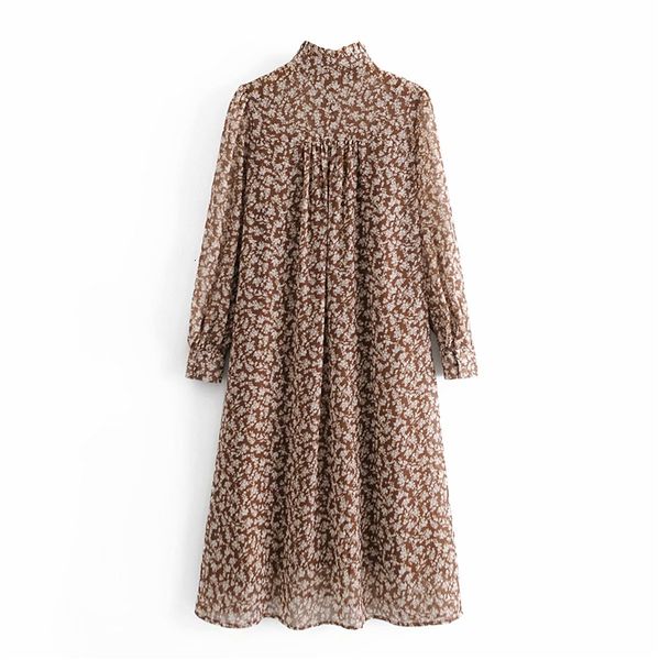 2021 new vintage women brown floral print es fashion ladies stand long streetwear female chic belt loose vestidos t5zd, Black;gray
2021 new vintage women brown floral print es fashion ladies stand long streetwear female chic belt loose vestidos t5zd, Black;gray