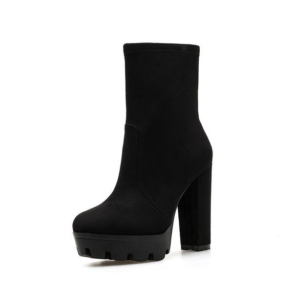 niufuni women ankle autumn round toe platform boots fashion black suede high heel shoes botas mujer y200115
niufuni women ankle autumn round toe platform boots fashion black suede high heel shoes botas mujer y200115