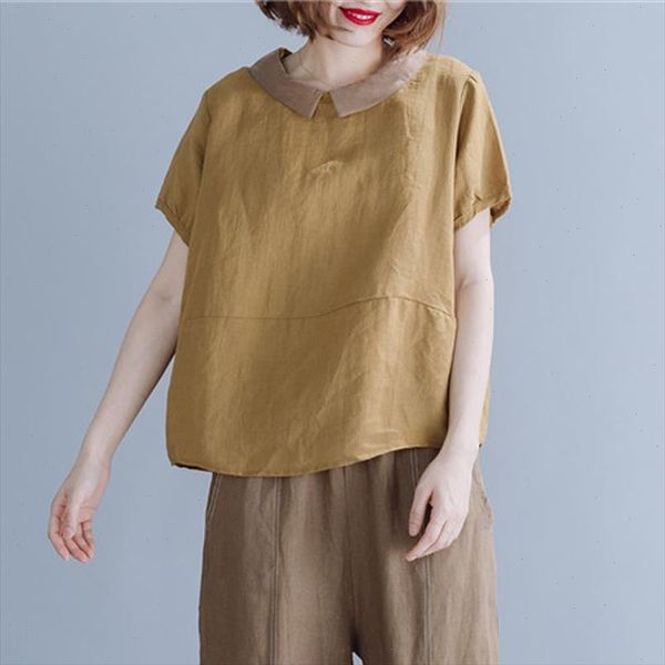 johnature summer 2021 new casual womens and blouses korean loose short sleeve solid color simple plus size shirts, White
johnature summer 2021 new casual womens and blouses korean loose short sleeve solid color simple plus size shirts, White