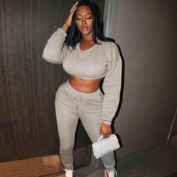 new color wind women's solid autumn winter thickened long sleeve sweater fashion sports suit, Gray
new color wind women's solid autumn winter thickened long sleeve sweater fashion sports suit, Gray