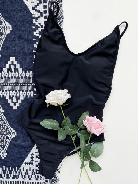 plus solid one piece swimsuit p2hd#, Black
plus solid one piece swimsuit p2hd#, Black