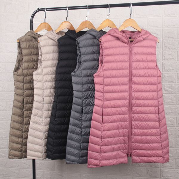 2021 new ultra light vest women hooded lightweight waistcoat female down coat long slim sleeveless 8sys, Black;white
2021 new ultra light vest women hooded lightweight waistcoat female down coat long slim sleeveless 8sys, Black;white