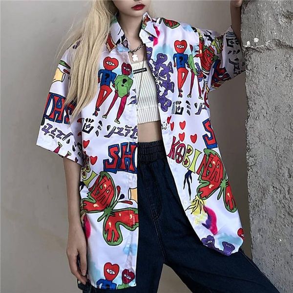 nicemix street short sleeve hip hop blouse women shirts 2020 summer vintage korean fashion clothing plus size shirts, White
nicemix street short sleeve hip hop blouse women shirts 2020 summer vintage korean fashion clothing plus size shirts, White