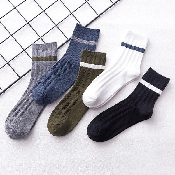 men's socks striped cotton casual japanese fashion simple business crew sweat-absorbent breathable sport sock dropship, Black
men's socks striped cotton casual japanese fashion simple business crew sweat-absorbent breathable sport sock dropship, Black