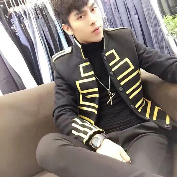 men's suits & blazers 2021 autumn winter wool coat youth casual warm jacket suit standing collar over long sleeve nightclub men, White;black
men's suits & blazers 2021 autumn winter wool coat youth casual warm jacket suit standing collar over long sleeve nightclub men, White;black